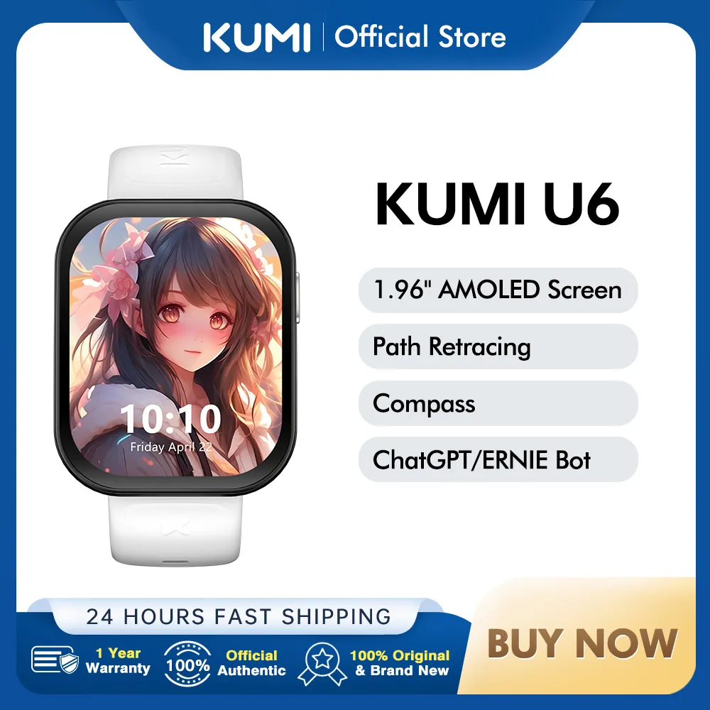 [Taxa Inclusa] Smartwatch Kumi U6 1.96 